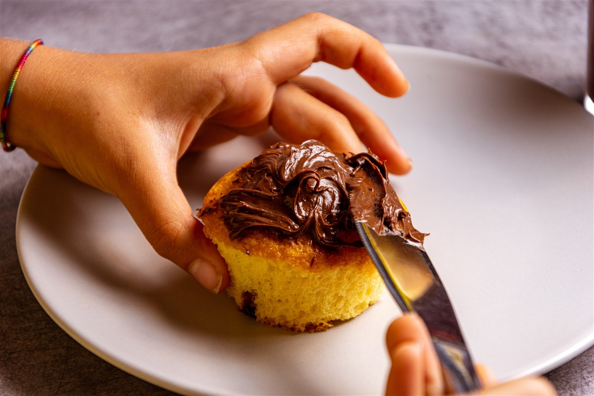 Muffin coulant au chocolat et à la pâte à tartiner