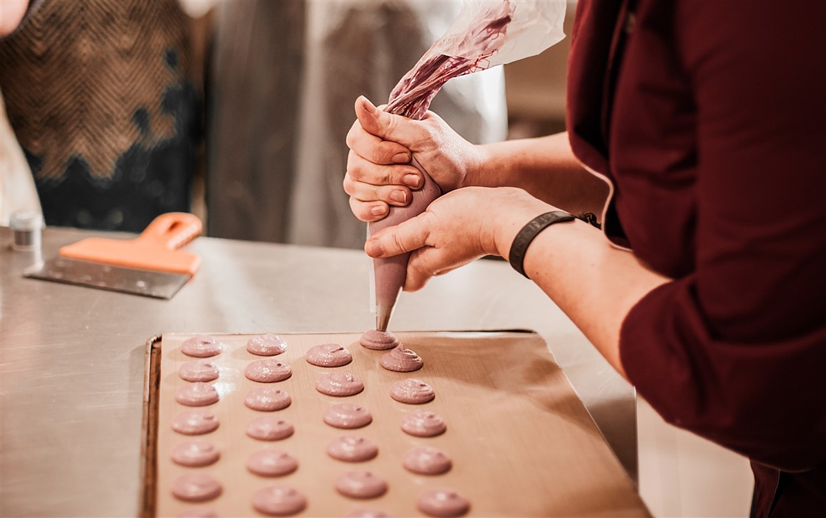 fabrication étape par étape des macarons