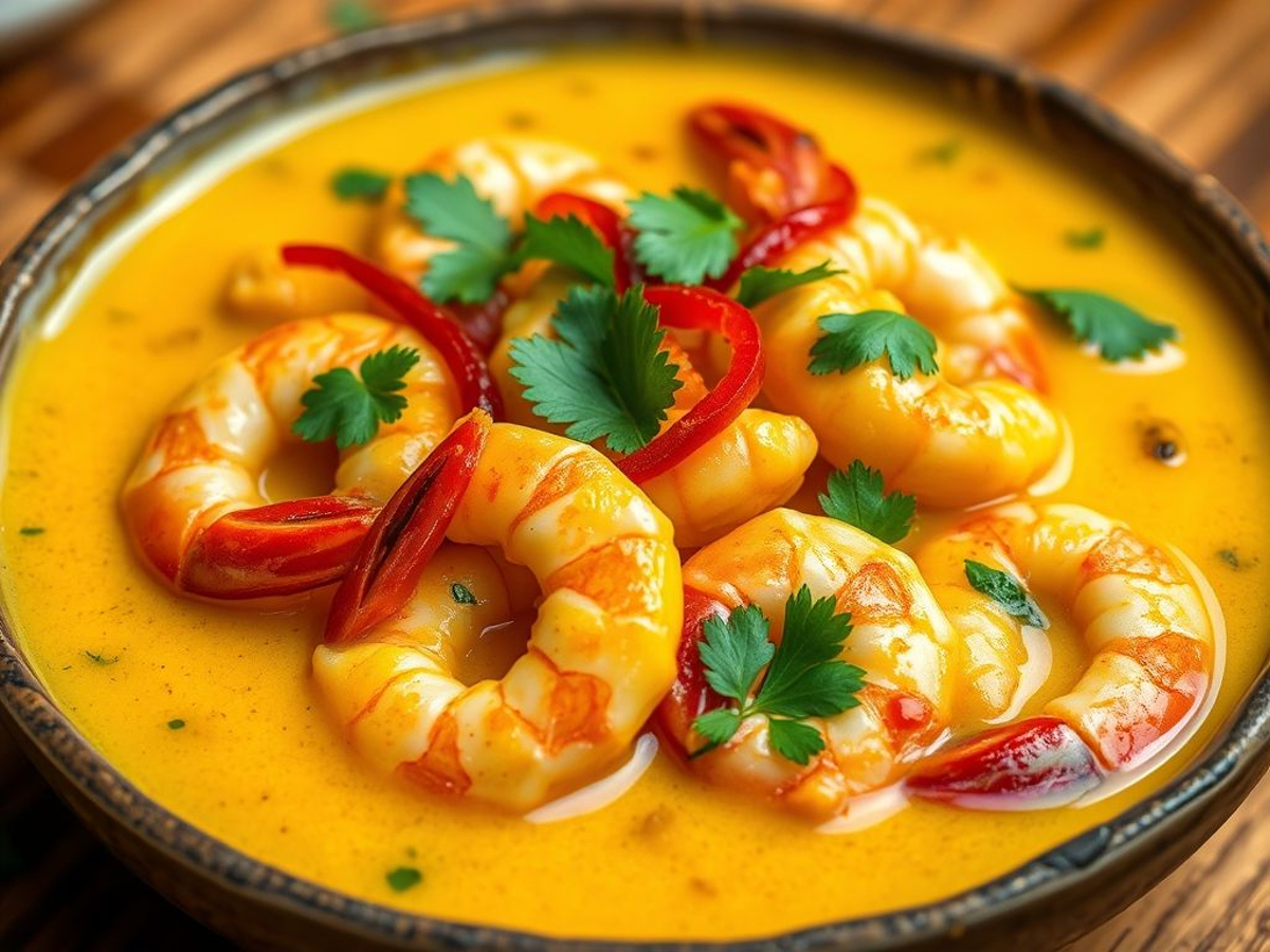 crevettes au curry