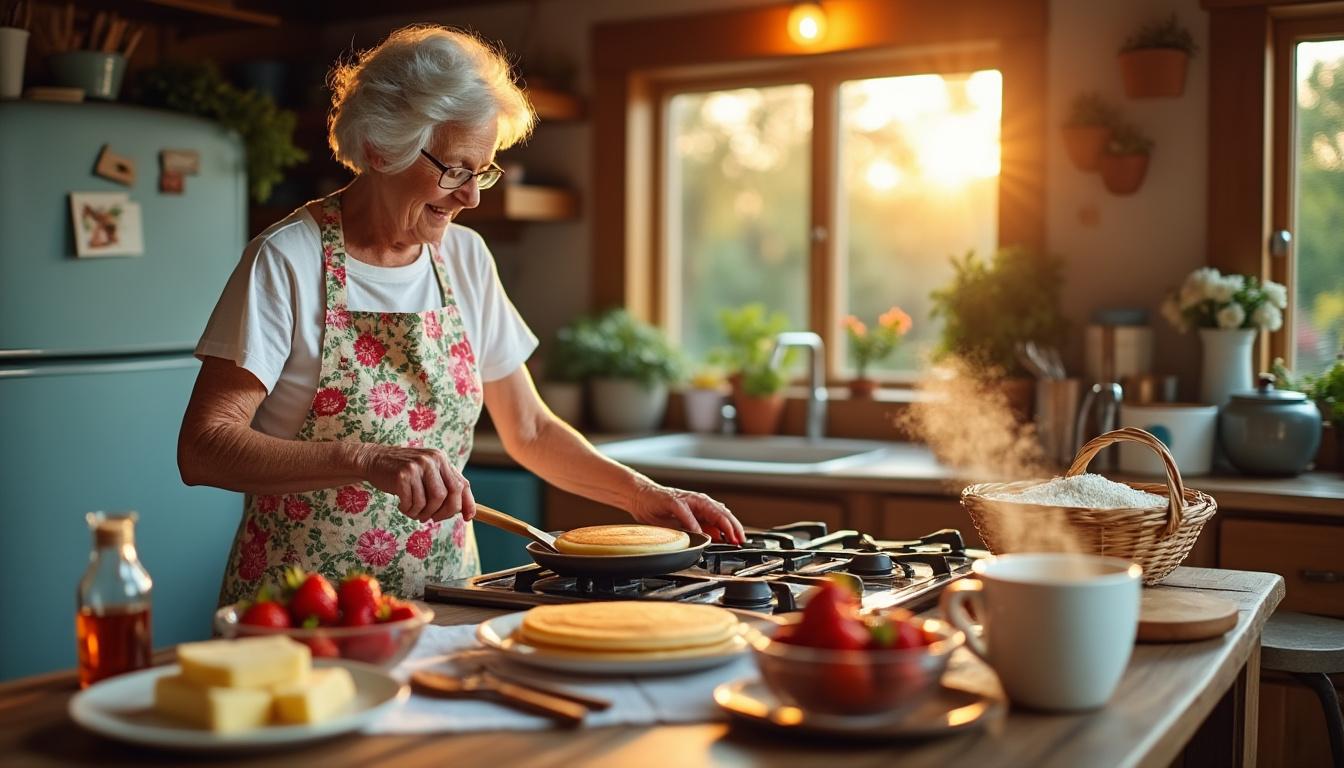 découvrez comment la recette authentique de pancakes de grand-mère peut transformer vos petits déjeuners en un moment gourmand et convivial. astuces, ingrédients et secrets pour des matins pleins de douceur !
