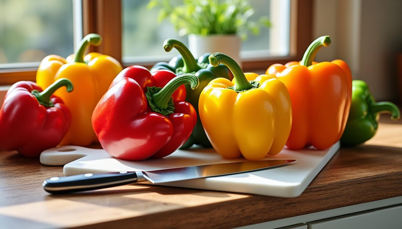 apprenez à couper des poivrons en lanières facilement grâce à notre guide pas à pas spécialement conçu pour les débutants. astuces simples et conseils pratiques inclus.