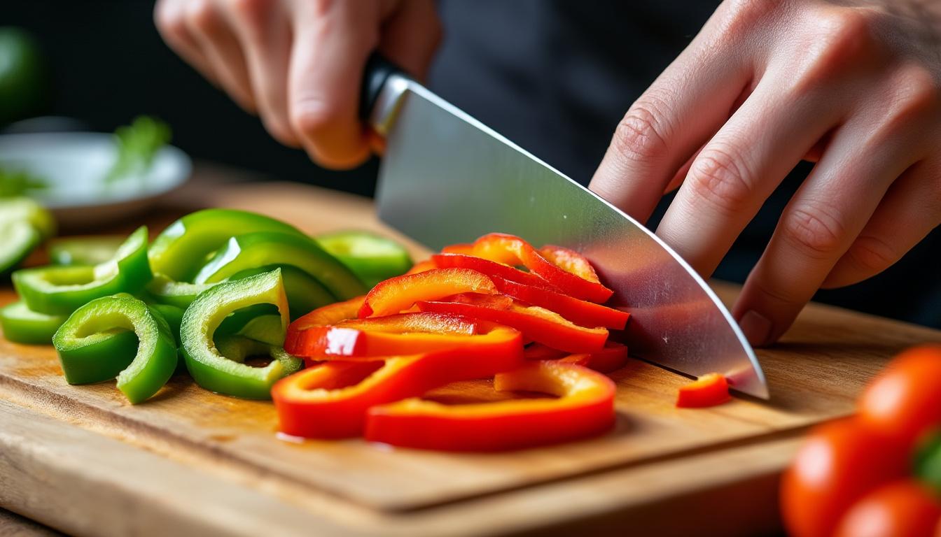 apprenez à couper des poivrons en lanières facilement grâce à notre guide pas à pas spécialement conçu pour les débutants. techniques simples et conseils pratiques pour réussir à tous les coups.