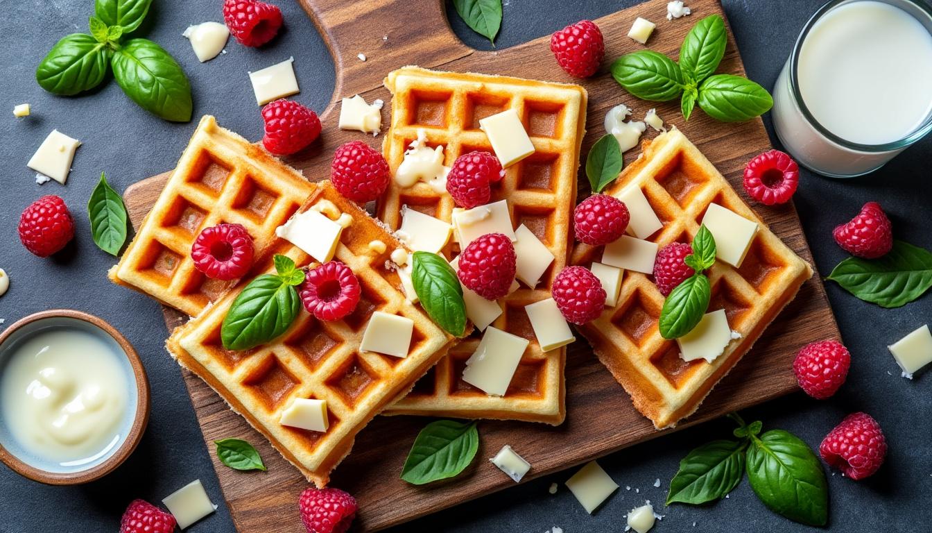 découvrez dix astuces pour sublimer votre recette de gaufres au chocolat blanc, framboise et basilic, et régaler vos papilles avec des saveurs originales et gourmandes.