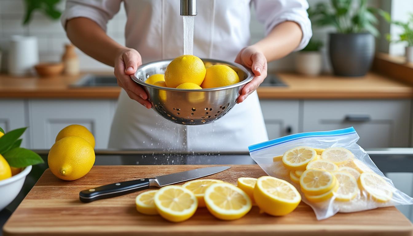 découvrez les étapes essentielles pour congeler des citrons tout en préservant leur saveur et leurs arômes, afin de les utiliser facilement dans vos recettes toute l'année.
