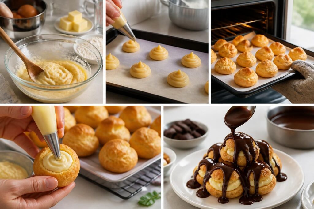 découvrez comment maîtriser la recette des profiteroles en 5 étapes simples et rapides pour un dessert parfait à chaque fois.