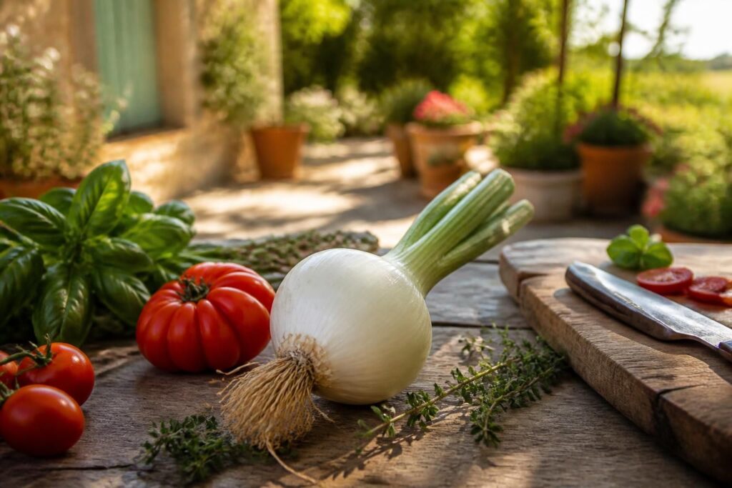 découvrez l’oignon de trebons, un ingrédient clé aux saveurs délicates pour sublimer vos plats d'été et apporter fraîcheur et goût à toutes vos recettes.