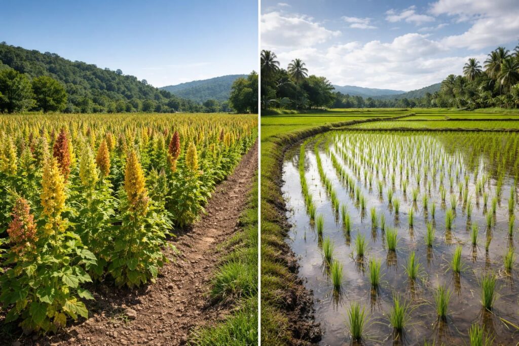 découvrez quelle option est la plus écologique entre le quinoa et le riz, en analysant leur impact environnemental pour faire un choix durable.