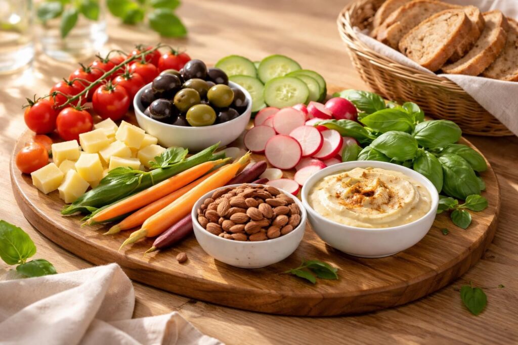 découvrez une recette facile pour un apéro dînatoire sans cuisson avec 10 ingrédients essentiels à garder toujours sous la main pour un repas rapide et savoureux.