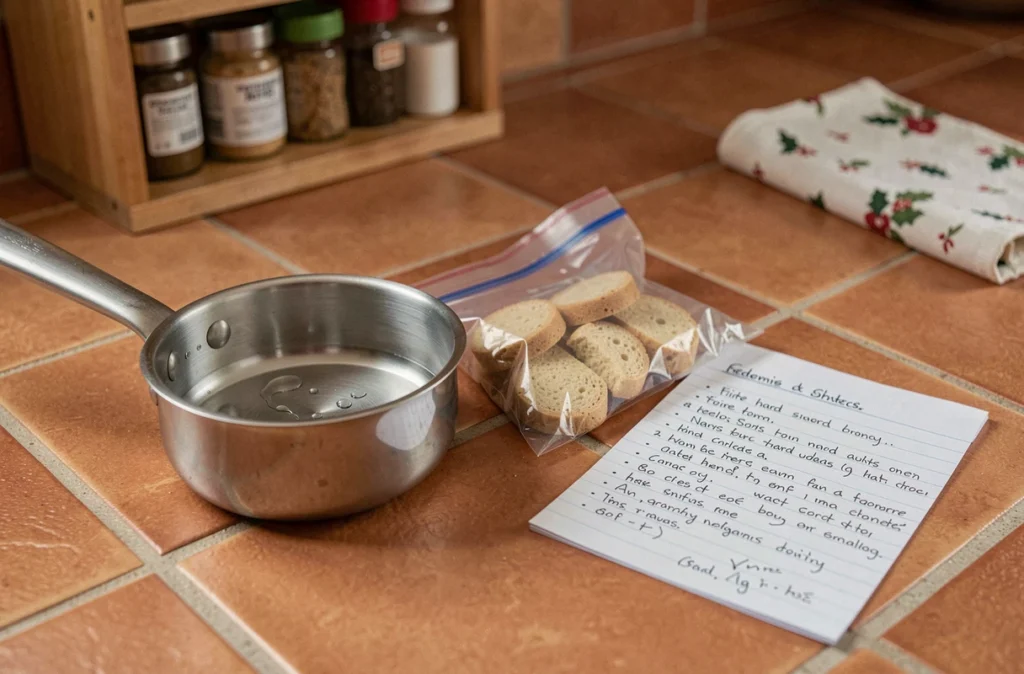 Astuce pour ramollir des sablés de Noël amande trop durs avec sachet hermétique et fiche recette corrigée